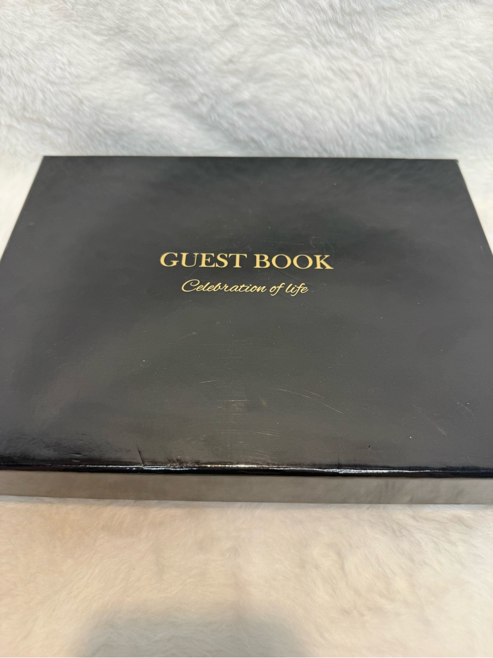 Amazon Black Guest Book with Gold Foil Accent